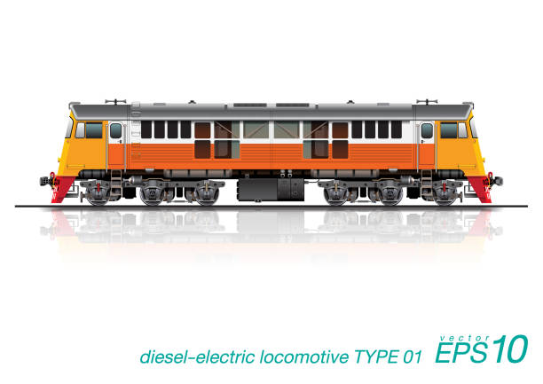 illustrazioni stock, clip art, cartoni animati e icone di tendenza di locomotiva - diesel locomotive