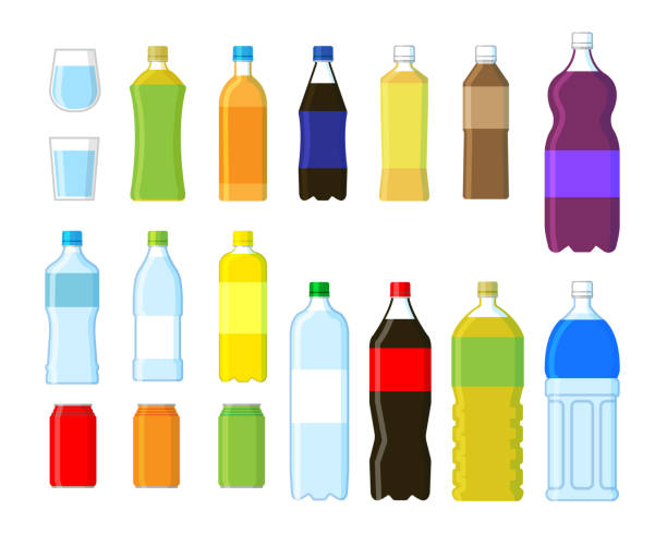 음료 일러스트 세트 재질/벡터 - soda bottle stock illustrations