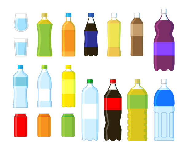 Beverage illustration set material / vector Illustrations that can be used in various fields soda illustrations stock illustrations
