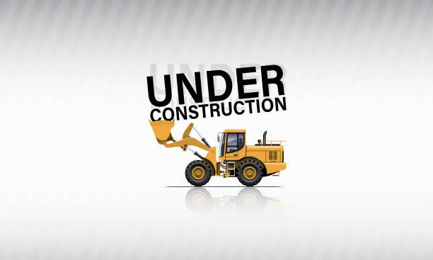 Vector illustration of under construction loader