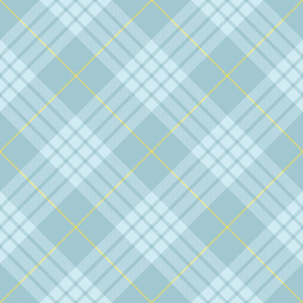 светло-голубой желтый аргайл тартан плед текстиль шаблон - argyle textile seamless pattern stock illustrations