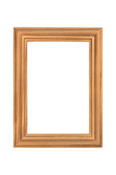 istock Wooden empty photo frame isolated on white 1290043970