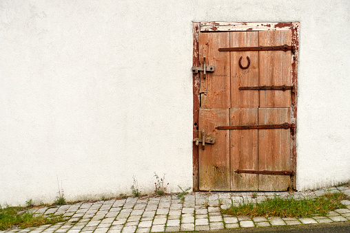 Old wooden stable door.