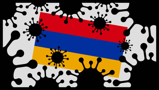 istock Covid-19 coronavirus pandemic icon and armenia flag 1290053945