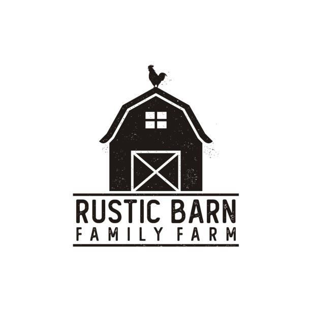 ilustrações de stock, clip art, desenhos animados e ícones de vintage retro rustic barn - agriculture farm barn illustration - barn