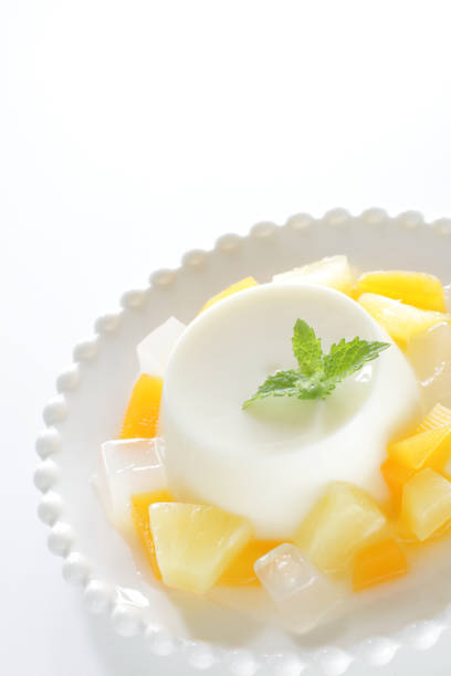 istock Homemade panna cotta and mixed fruit 1290059656