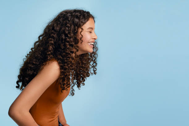 Beautiful teenager laughing