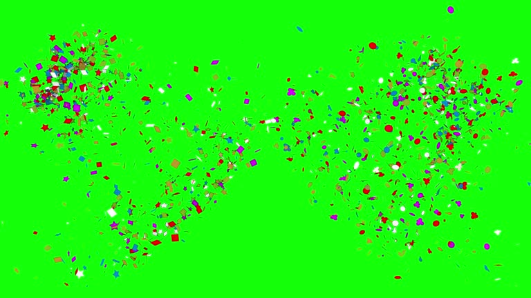 Loopable falling party confetti from above, (Series, see below for more versions)