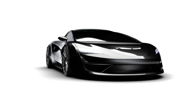 istock black sportscar front view isolated on white 1290074128