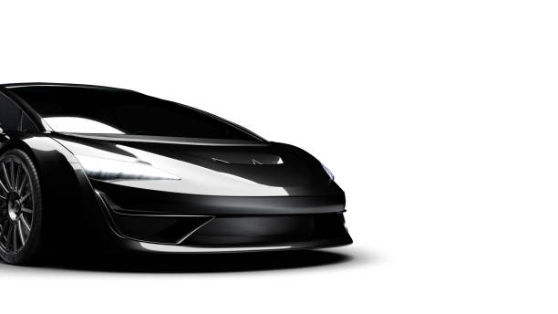 istock black sportscar front view isolated on white 1290074130