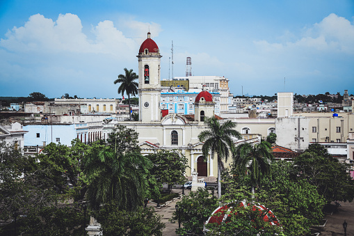 Jose Marti Park Near Cathedral in Cienfuegos, Cuba