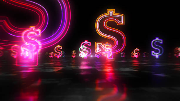 istock Dollar money symbol abstract neon 3d illustration 1290079109