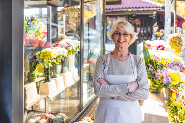 istock Welcome to my flower shop 1290080176