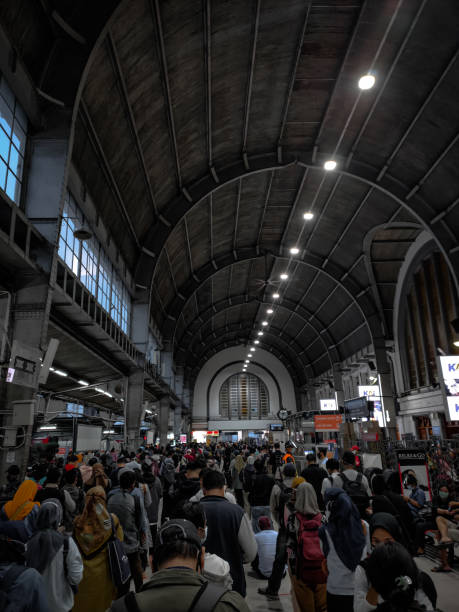 istock Crowded train station during pandemic 1290080995