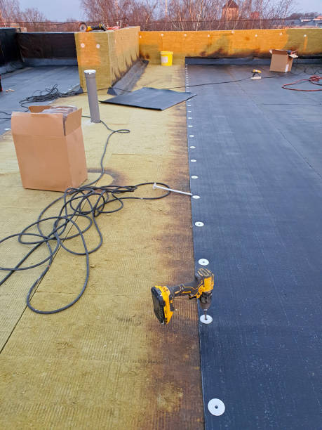 istock a stone wool insulation and waterproofing on the roof 1290081670