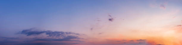 istock Dramatic panorama sky with cloud on sunrise and sunset time. 1290084801