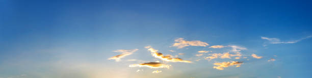 istock Twilight panorama sky background with colorful cloud in dusk. 1290085242