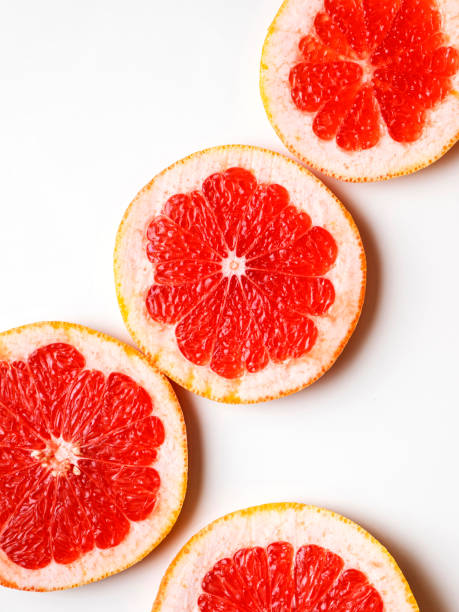 istock Grapefruit slice isolated on white background, Sliced grapefrui, Slices of fresh grapefruit, Grapefruit 1290086728