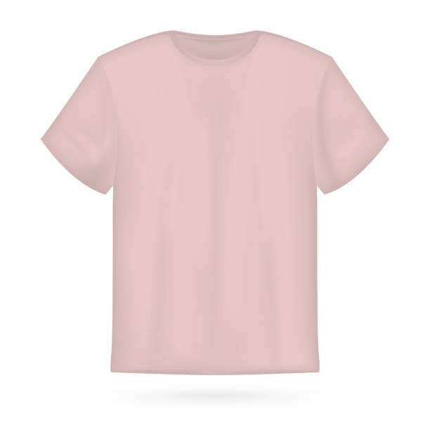istock Vector illustration of pink t-shirt template isolated on white. 1290088183
