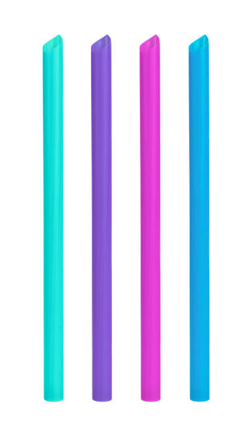 istock Colorful plastic straws, isolated on white background. Wide straws for bubble tea cocktail. 1290089323