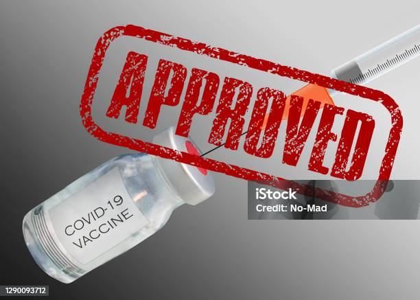 Illustration Of The Concept Of Vaccine Product Approval Process By Food And Drug Administration Or Health Authority Stock Photo - Download Image Now