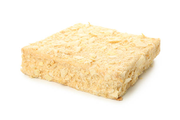 istock Delicious Napoleon cake isolated on white background 1290097960
