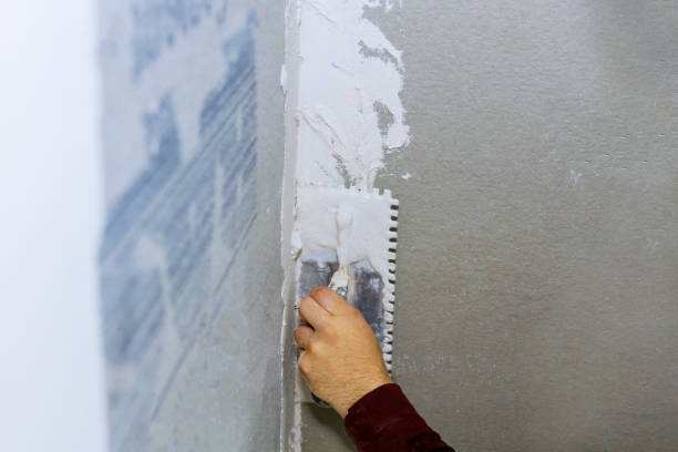 istock Handyman applying ceramic tiles on bathroom walls 1290098015