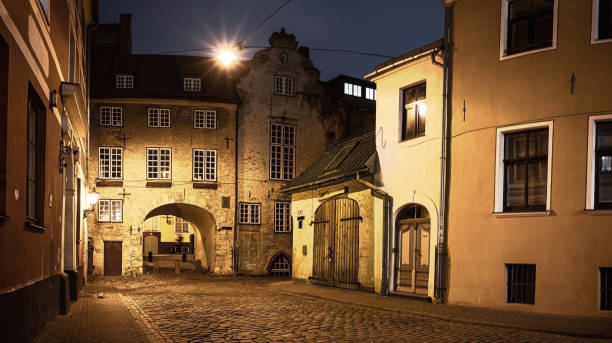 istock The Swedish Gate in Riga, Latvia 1290100055