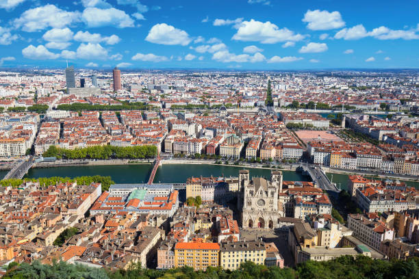 istock Aerial view of Lyon 1290101435