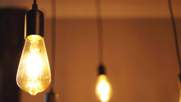 istock Decorative antique edison style light tungsten bulbs 1290102033