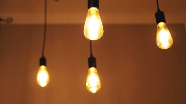 istock Decorative antique edison style light tungsten bulbs 1290102042