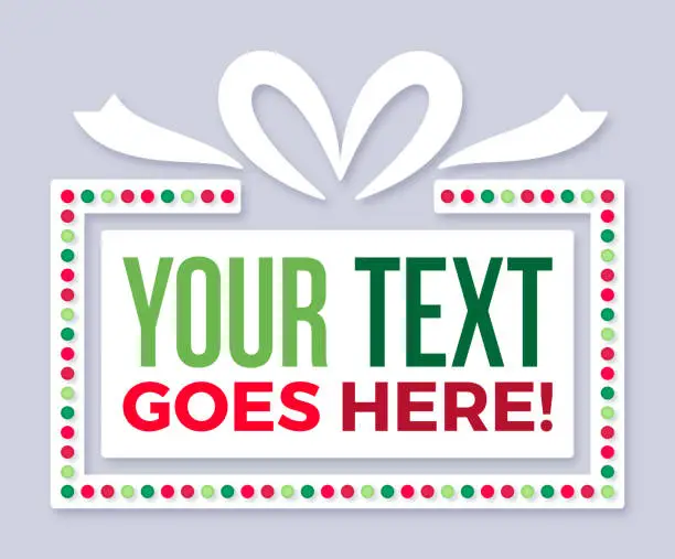 Vector illustration of Christmas Gift Holiday Marquee Border