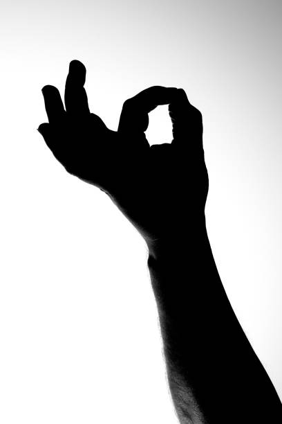 istock Silhouette of hand with ok 1290102894