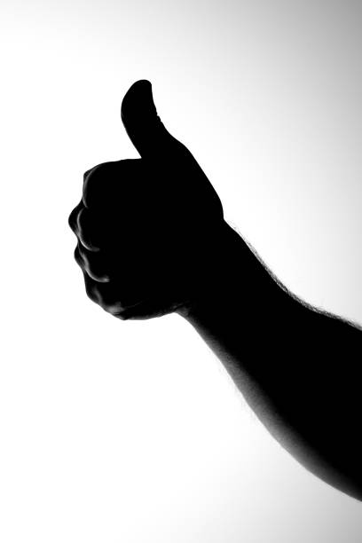 istock Silhouette of hand with ok 1290103204