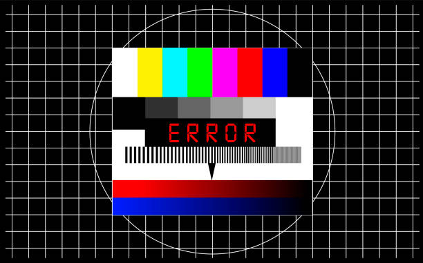 test pattern with caption ERROR offline,disturbance,error sign,vector illustration