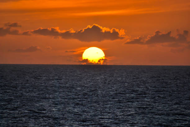 Beautiful Sunset in The Caribbean Sea