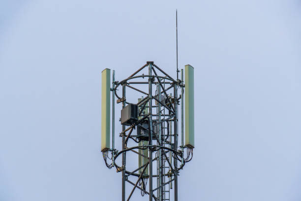 istock Telecommunication Tower of 4G and 5G Cellular with Antenna Transmitter 1290112705