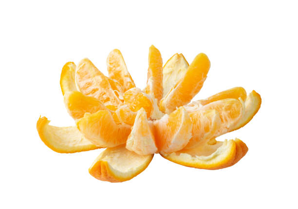 istock Raw Orange Peel or Zest Isolated on White Background 1290113855