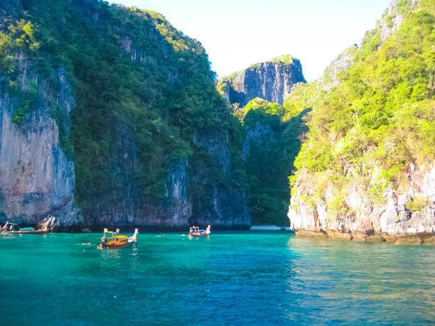 istock The blurred image of Maya Bay - Beautiful beach in Phi Phi Island,,Thailand 1290120621