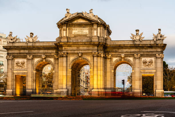 istock Puerta de Alcala in Madrid at sunset during Christmas 1290120816