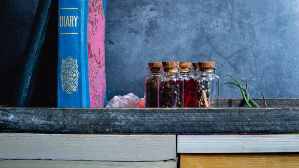 istock Shelf made out off books and tray 1290128596