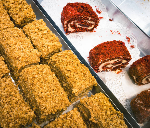 istock cakes sold for pieces, closeup 1290132238