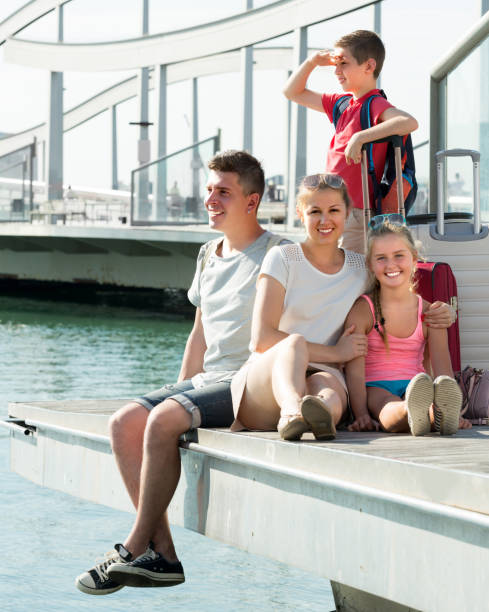 istock Tourists with children are relaxing 1290132613