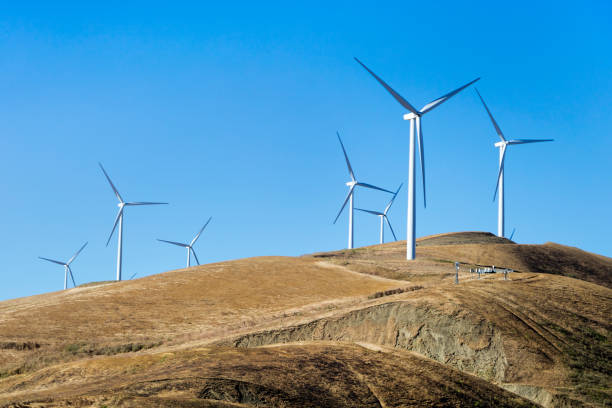 istock Wind Turbine Generators for Electricity Producing in California 1290142283