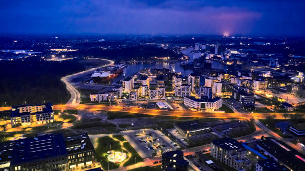 istock Odense Harbor and residential area 1290146748
