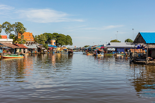 Mechrey Floating Village is the farthest away from Siem Reap, and consequently does not have as many tourists as the other floating villages. It’s fascinating to float among the various homes, schools, stores, and shops, as you watch people whose lives depend upon fishing.