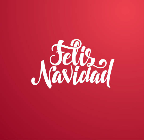聖誕快樂 2021 向量插圖。手寫的字母。feliz navidad 設計圖表，用於宣傳冊、禮品卡、傳單和明信片。從西班牙文翻譯：聖誕快樂 - navidad 幅插畫檔、美工圖案、卡通及圖標