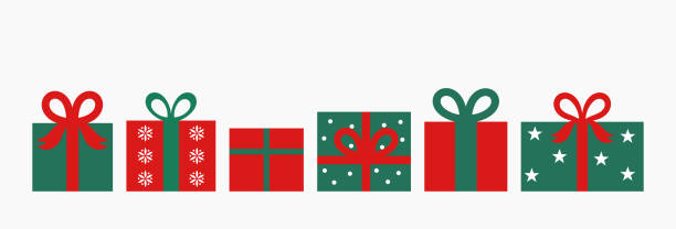 Christmas presents collection. Christmas presents collection. Vector illustration. christmas present stock illustrations