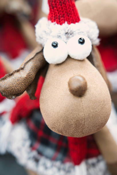 istock Cute Christmas reindeer soft toy 1290170722