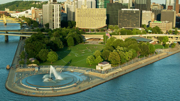 istock Point State Park and Downtown Pittsburg - Drone Shot 1290171803